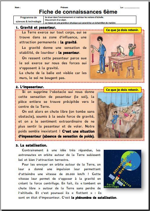 Fiche de conaaissances